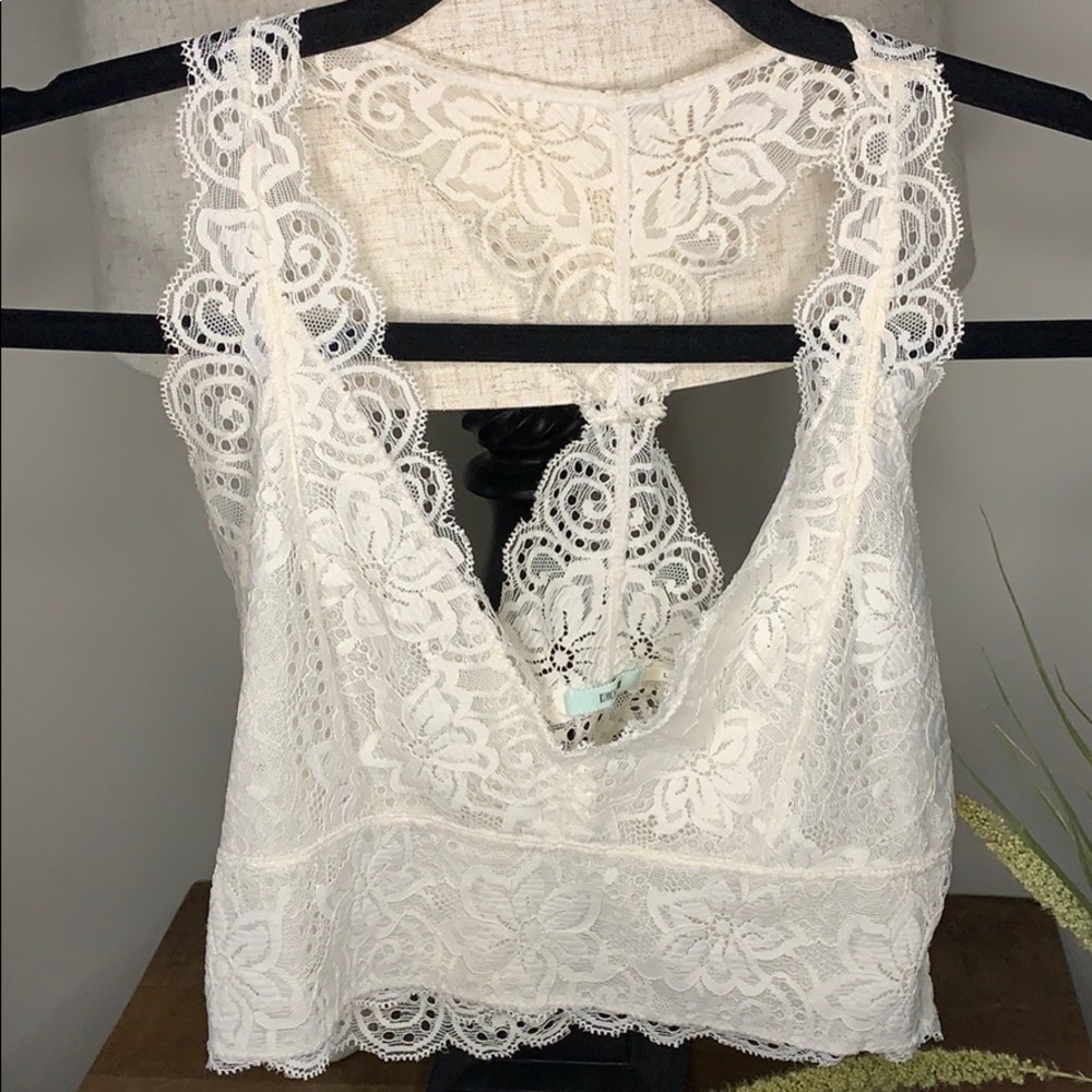White Lace Bralette Urban Outfitters